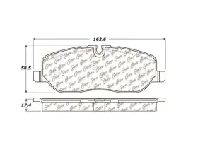StopTech Performance Brake Pads for Ford Mustang 2015-2023, Red, 104.1098