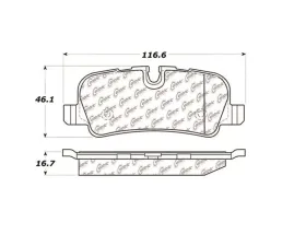 StopTech Brake Pads for Ford Mustang 2015-2023, Ceramic, Front, 104.1099