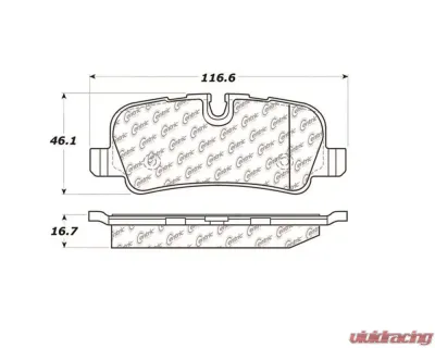 StopTech Brake Pads for Ford Mustang 2015-2023, Ceramic, Front, 104.1099 - 104.10990