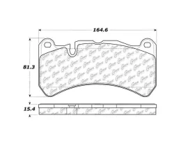 StopTech Brake Pads - Front, Ceramic, Red - Ford Mustang 2015-2023 - 104.1116