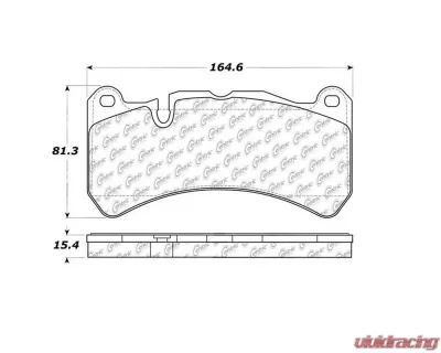 StopTech Brake Pads - Front, Ceramic, Red - Ford Mustang 2015-2023 - 104.1116 - 104.11160
