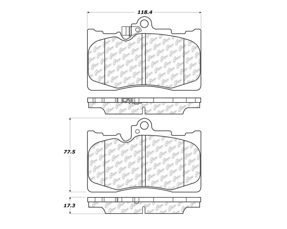 StopTech Brake Pads for Honda Civic 2006-2011, Ceramic, Front - 104.1118 - 104.11180