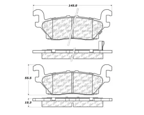 StopTech Brake Pads - Front, Ceramic, Red, Ford Mustang 2015-2023 - 104.112