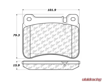 StopTech Brake Pads - Front, Ceramic, Red, Honda Civic 2006-2011, 104.1121 - 104.11210