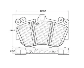 StopTech Brake Pads for Ford Mustang 2015-2021, Ceramic, Front 104.113