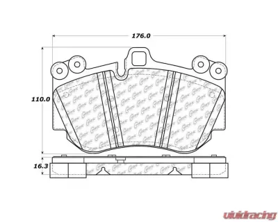 StopTech Brake Pads for Ford Mustang 2015-2021, Ceramic, Front 104.113 - 104.11300