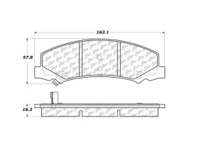 StopTech Performance Brake Pads for Honda Civic 2006-2011, Red, 104.1159