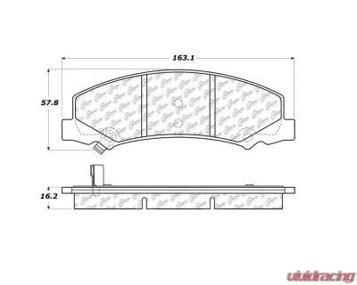 StopTech Performance Brake Pads for Honda Civic 2006-2011, Red, 104.1159 - 104.11590