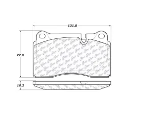 StopTech Brake Pads for Ford Mustang 2015-2023, Ceramic, Front, 104.1263