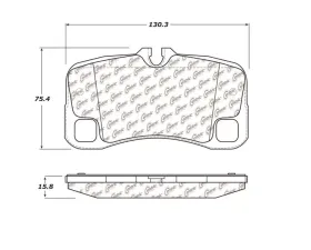 StopTech Performance Brake Pads for Ford Mustang 2015-2023, Red 104.13