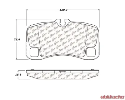 StopTech Performance Brake Pads for Ford Mustang 2015-2023, Red 104.13 - 104.13000