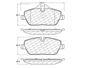 StopTech Brake Pads for Ford Mustang 2015-2021, Ceramic, Front 104.1308