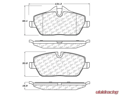 StopTech Brake Pads for Ford Mustang 2015-2021, Ceramic, Front 104.1308 - 104.13080