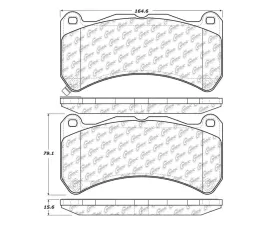StopTech Brake Rotor, Front, Black, for Ford Mustang 2015-2020, 104.1365