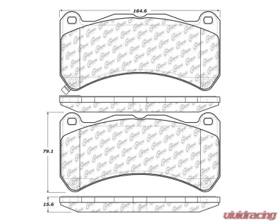 StopTech Brake Rotor, Front, Black, for Ford Mustang 2015-2020, 104.1365 - 104.13650