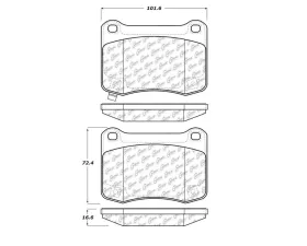 StopTech Performance Brake Pads for Honda Civic 2006-2011, Red, 104.1366
