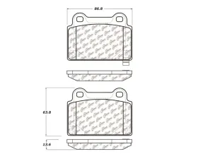 StopTech Brake Pads for Honda Civic 2006-2011, Ceramic, Front, 104.1368