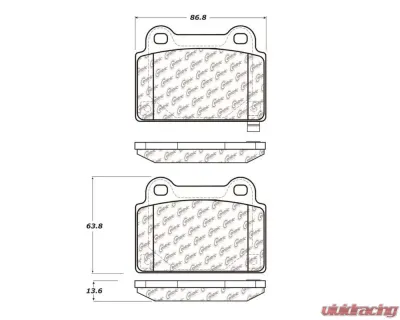 StopTech Brake Pads for Honda Civic 2006-2011, Ceramic, Front, 104.1368 - 104.13680