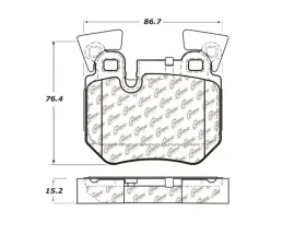 StopTech Performance Brake Pads for Honda Civic 2006-2011, Red, 104.1372