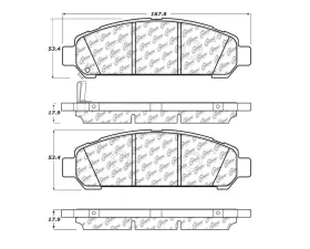 StopTech Performance Brake Pads for Ford Mustang 2015-2023, Red, 104.1401