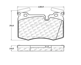 StopTech Brake Pads - Performance for Ford Mustang 2015-2022, Red 104.1403
