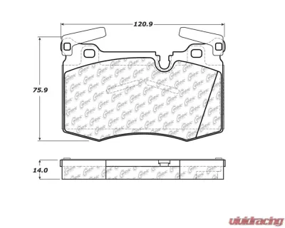 StopTech Brake Pads - Performance for Ford Mustang 2015-2022, Red 104.1403 - 104.14030