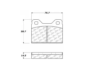 StopTech Brake Pads, Front, Ceramic, Black - Honda Civic 2006-2011, 105.0108
