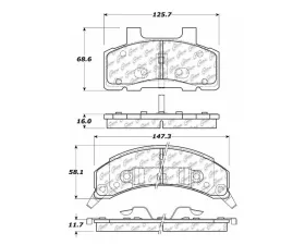 StopTech Performance Brake Pads for Ford Mustang 2015-2023, Red, 105.0215