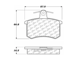 StopTech Brake Pads, Front, Red, for Honda Civic 2006-2011, 105.0228