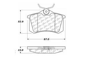 StopTech Brake Pads - Front, Ceramic, Red for BMW 3 Series 2007-2013 - 105.034 - 105.03400 - Image 2