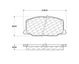 StopTech Brake Pads for Honda Civic 2006-2011, Ceramic, Front, 105.0356