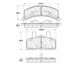 StopTech Brake Pads - Front, Ceramic, Black, Ford Mustang 2015-2023, 105.0369
