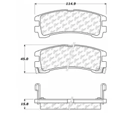 StopTech Brake Pads for Ford Mustang 2015-2023, Ceramic, Front, 105.0401