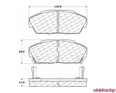 StopTech Brake Rotor, Front, Black, for Subaru WRX 2002-2007 - 105.0409 - 105.04090