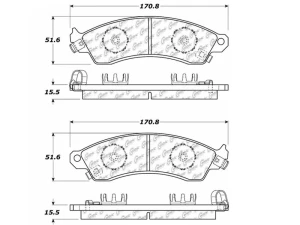 StopTech Brake Pads - Front, Ceramic, Red, for Honda Civic 2006-2011, 105.0412 - 105.04120 - Image 3