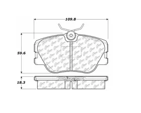 StopTech Brake Pads for Ford Mustang 2015-2023, Ceramic, Front 105.0423