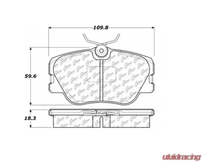 StopTech Brake Pads for Ford Mustang 2015-2023, Ceramic, Front 105.0423 - 105.04230