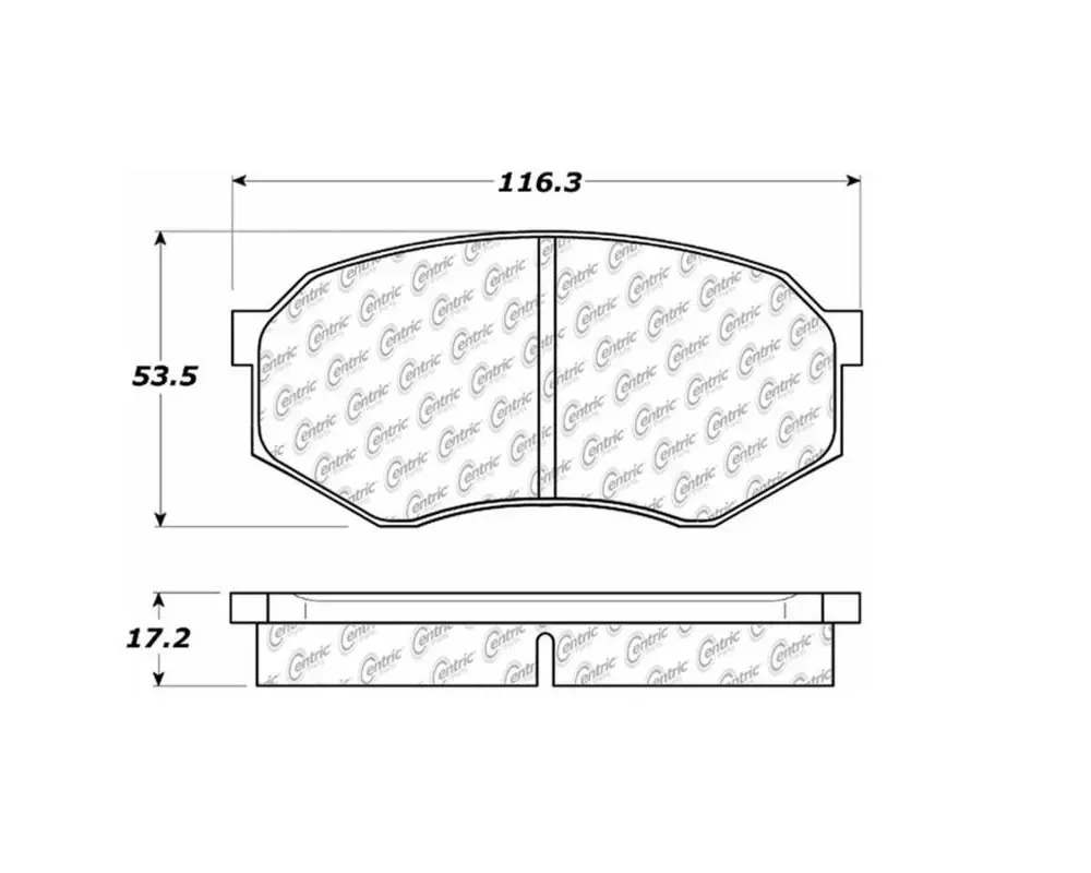 StopTech Brake Pads - Front, Ceramic, Red, Ford Mustang 2015-2023, 105.0433 - 105.04330