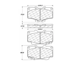 StopTech Brake Pads for Honda Civic 2006-2011, Front, Ceramic, 105.0436