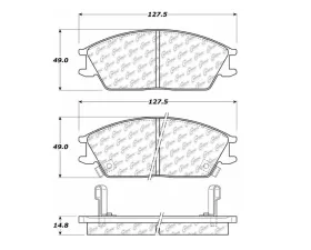StopTech Brake Pads for Audi A4 2002-2008, Ceramic, Front, 105.044