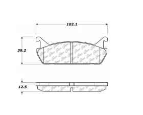 StopTech Brake Pads - Front, Ceramic, Red, Honda Civic 2016-2021, 105.0458