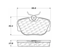 StopTech Brake Pads - Front, Ceramic, Red, BMW 3 Series 2007-2013, 105.0493