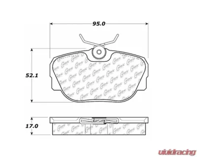 StopTech Brake Pads - Front, Ceramic, Red, BMW 3 Series 2007-2013, 105.0493 - 105.04930