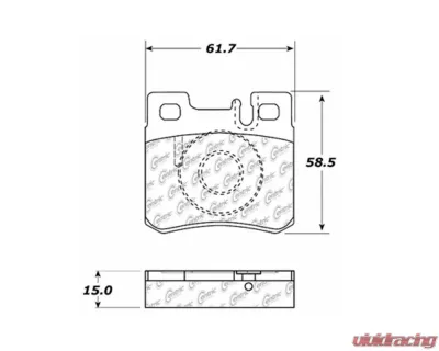 StopTech Brake Pads - Front, Ceramic, Red, Ford Mustang 2015-2023, 105.0495 - 105.04950