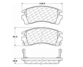 StopTech Brake Pads for Ford Mustang 2015-2023, Ceramic, Front, 105.0509