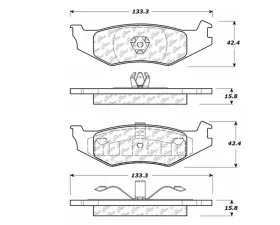 StopTech Brake Pads for Ford Mustang 2015-2021, Ceramic, Front, 105.0512
