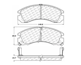 StopTech Brake Pads - Front, Ceramic, Red, BMW 3 Series 2006-2013, 105.053