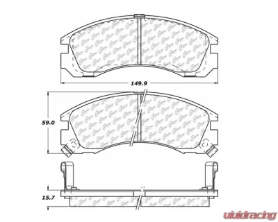 StopTech Brake Pads - Front, Ceramic, Red, BMW 3 Series 2006-2013, 105.053 - 105.05300