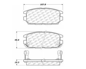 StopTech Brake Pads - Front, Ceramic, Black, Honda Civic 2006-2011, 105.0532