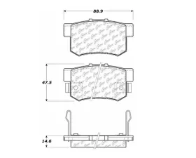 StopTech Brake Pads - Front, Ceramic, Black, Ford Mustang 2015-2023, 105.0536